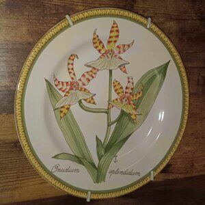 American Atelier Botanical Decorative Plates in Holders